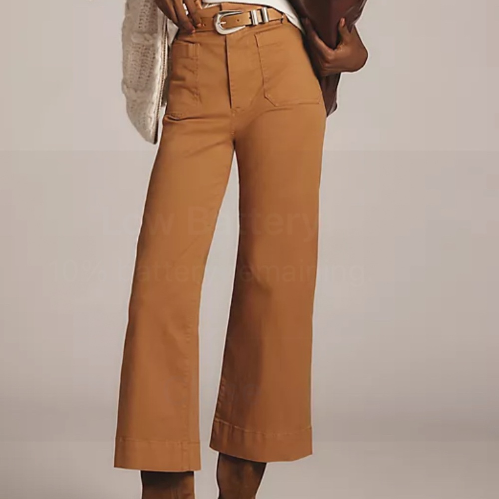 Anthropologie Maeve The Colette Pant 24P in Tan/Brown